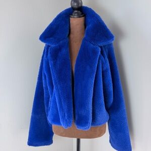 Elegant Black Maxi Skirt with Royal Blue Jacket fit L/XL